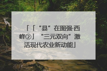 「“县”在图强·西峰②」“三元双向”激活现代农业新动能