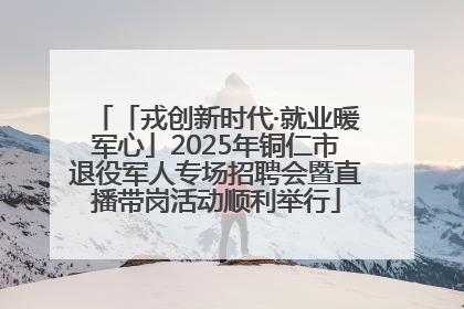 「戎创新时代·就业暖军心」2025年铜仁市退役军人专场招聘会暨直播带岗活动顺利举行