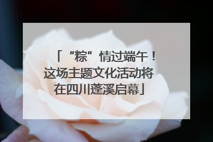 “粽”情过端午！这场主题文化活动将在四川蓬溪启幕