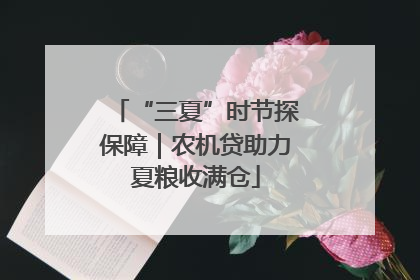 “三夏”时节探保障｜农机贷助力夏粮收满仓