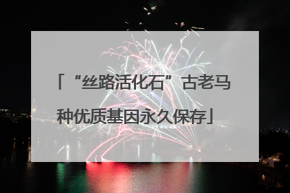 “丝路活化石”古老马种优质基因永久保存