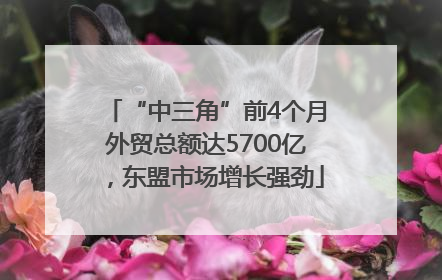 “中三角”前4个月外贸总额达5700亿，东盟市场增长强劲