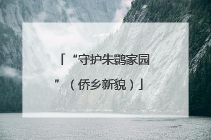“守护朱鹮家园”（侨乡新貌）