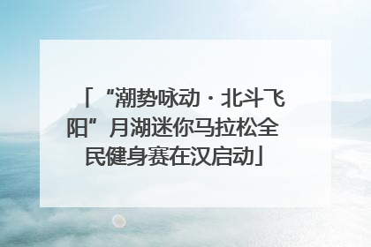 “潮势咏动・北斗飞阳”月湖迷你马拉松全民健身赛在汉启动