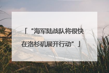 “海军陆战队将很快在洛杉矶展开行动”