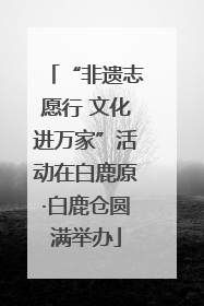 “非遗志愿行 文化进万家”活动在白鹿原·白鹿仓圆满举办