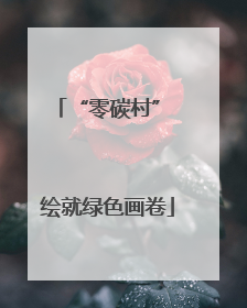 “零碳村” 绘就绿色画卷