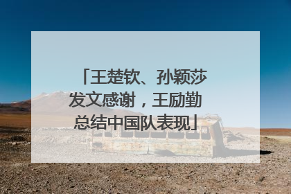 王楚钦、孙颖莎发文感谢，王励勤总结中国队表现