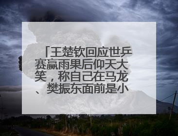 王楚钦回应世乒赛赢雨果后仰天大笑，称自己在马龙、樊振东面前是小孩，巴黎奥运被孙颖莎带着打