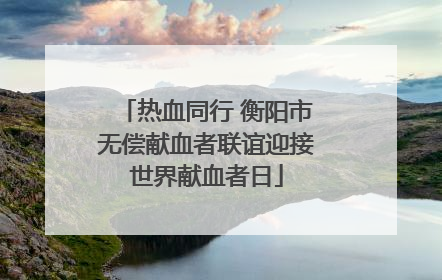热血同行 衡阳市无偿献血者联谊迎接世界献血者日