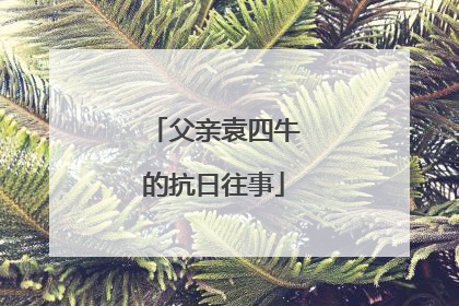 父亲袁四牛的抗日往事