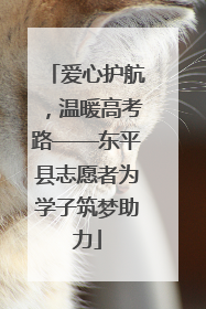 爱心护航，温暖高考路——东平县志愿者为学子筑梦助力