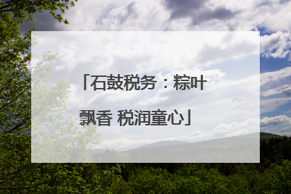 石鼓税务：粽叶飘香 税润童心