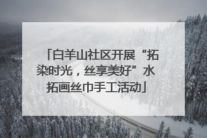 白羊山社区开展“拓染时光，丝享美好”水拓画丝巾手工活动