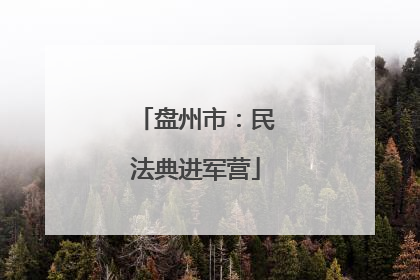 盘州市：民法典进军营