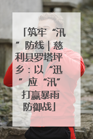 筑牢“汛”防线｜慈利县罗塔坪乡：以“迅”应“汛” 打赢暴雨防御战