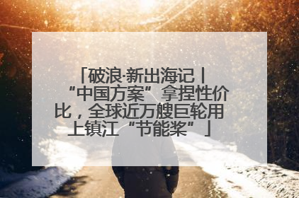破浪·新出海记丨 “中国方案”拿捏性价比，全球近万艘巨轮用上镇江“节能桨”