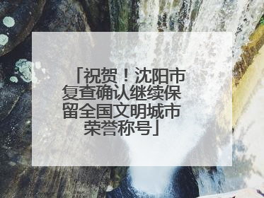 祝贺！沈阳市复查确认继续保留全国文明城市荣誉称号