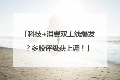 科技+消费双主线爆发？多股评级获上调！
