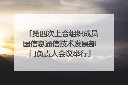 第四次上合组织成员国信息通信技术发展部门负责人会议举行