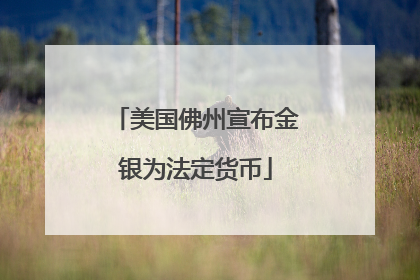美国佛州宣布金银为法定货币