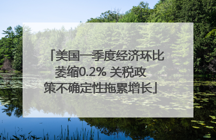 美国一季度经济环比萎缩0.2% 关税政策不确定性拖累增长