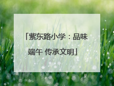 紫东路小学：品味端午 传承文明