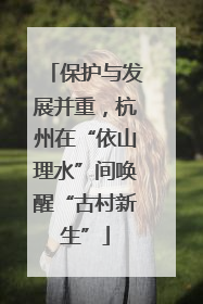 保护与发展并重，杭州在“依山理水”间唤醒“古村新生”