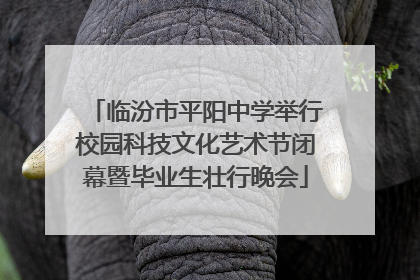 临汾市平阳中学举行校园科技文化艺术节闭幕暨毕业生壮行晚会
