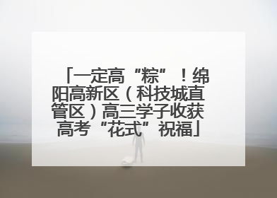 一定高“粽”！绵阳高新区（科技城直管区）高三学子收获高考“花式”祝福
