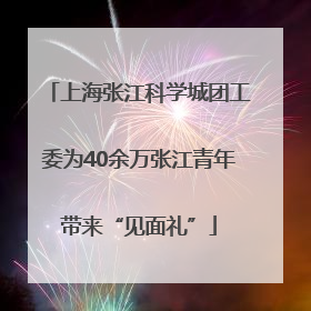 上海张江科学城团工委为40余万张江青年带来“见面礼”