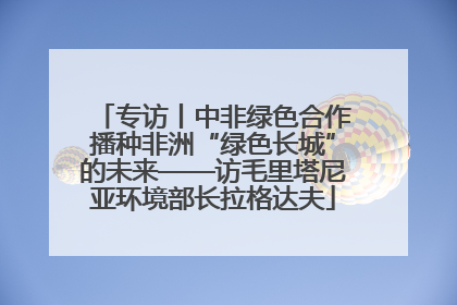 专访丨中非绿色合作播种非洲“绿色长城”的未来——访毛里塔尼亚环境部长拉格达夫