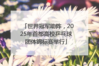世界冠军助阵，2025年首都高校乒乓球团体锦标赛举行