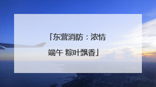 东营消防：浓情端午 粽叶飘香