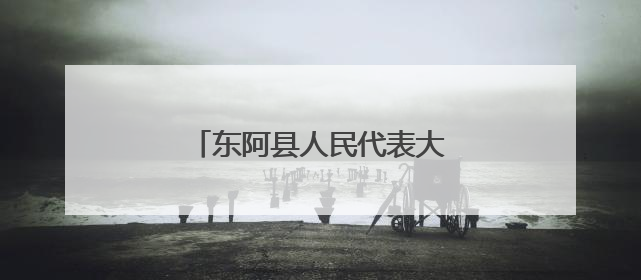 东阿县人民代表大会常务委员会公告