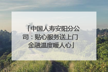 中国人寿安阳分公司：贴心服务送上门 金融温度暖人心
