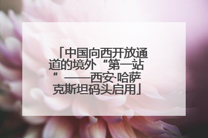 中国向西开放通道的境外“第一站”——西安·哈萨克斯坦码头启用