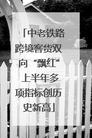 中老铁路跨境客货双向“飘红” 上半年多项指标创历史新高