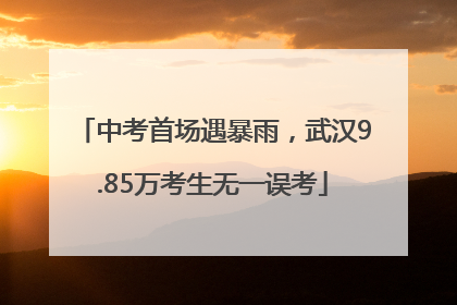 中考首场遇暴雨，武汉9.85万考生无一误考