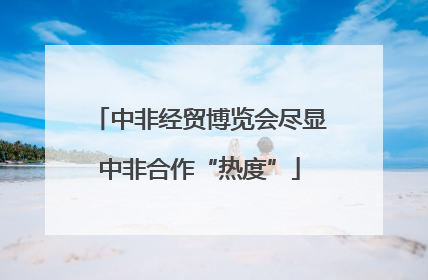中非经贸博览会尽显中非合作“热度”