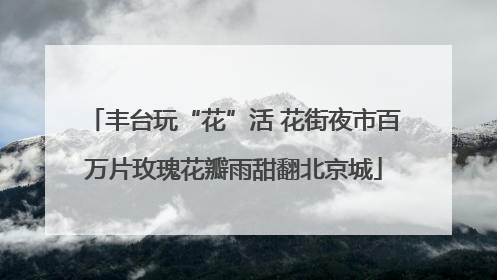 丰台玩“花”活 花街夜市百万片玫瑰花瓣雨甜翻北京城