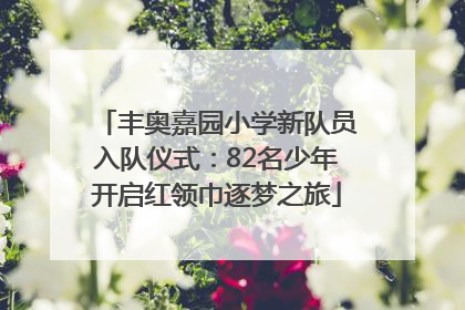 丰奥嘉园小学新队员入队仪式：82名少年开启红领巾逐梦之旅