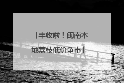 丰收啦！闽南本地荔枝低价争市