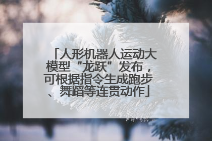 人形机器人运动大模型“龙跃”发布，可根据指令生成跑步、舞蹈等连贯动作