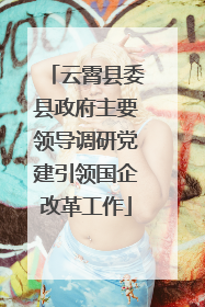 云霄县委县政府主要领导调研党建引领国企改革工作