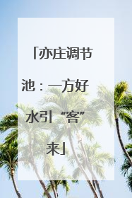 亦庄调节池：一方好水引“客”来