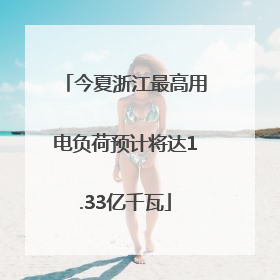今夏浙江最高用电负荷预计将达1.33亿千瓦