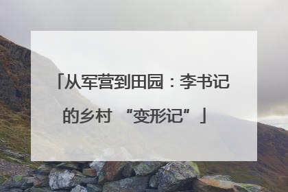 从军营到田园：李书记的乡村 “变形记”