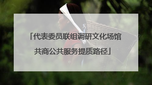 代表委员联组调研文化场馆 共商公共服务提质路径