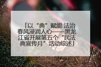 以“典”赋能 法治春风浸润人心——黑龙江省开展第五个“民法典宣传月”活动综述